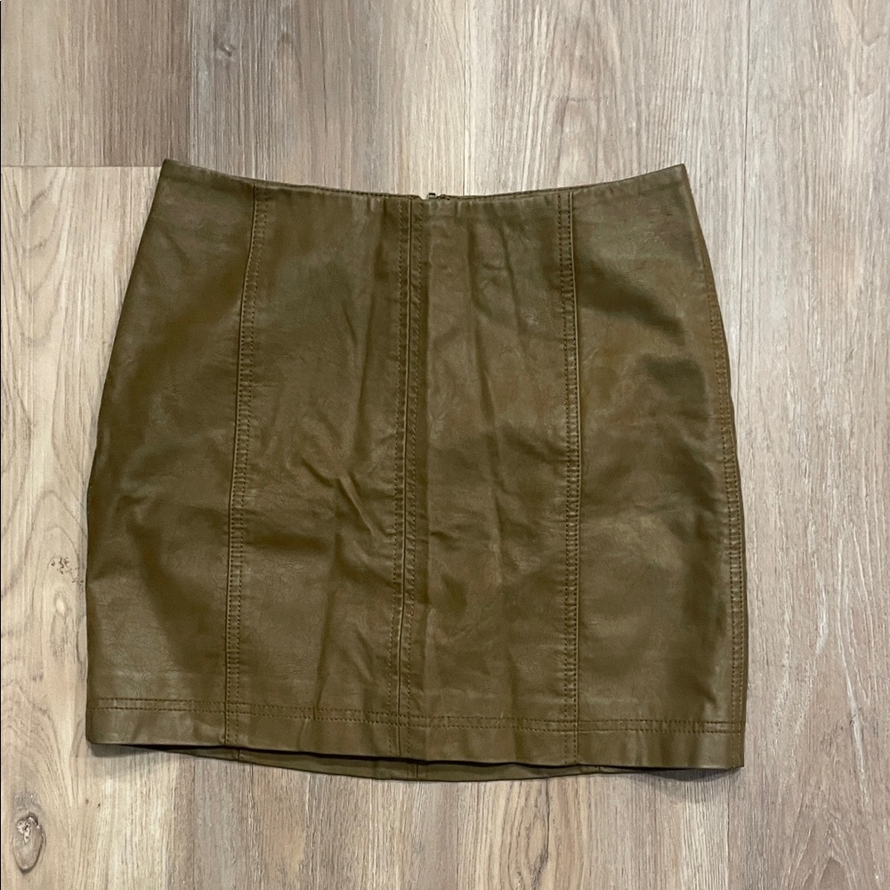 Free People Olive Pencil Skirt